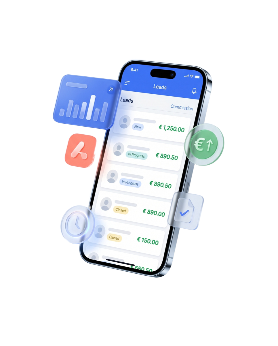 L'application Apportia : suivi des leads et des commissions sur mobile